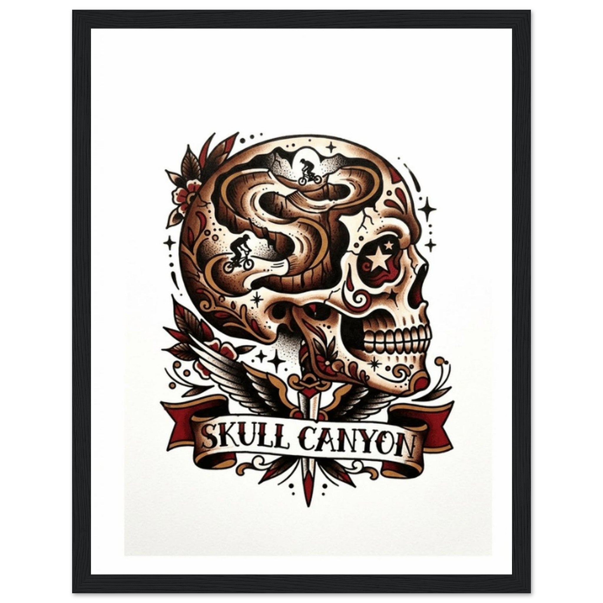 Skull Canyon Framed Print | Mountain Bike Wall Art - view 3