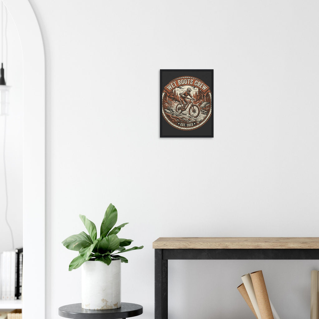 Wet Roots Crew Framed Print | Mountain Bike Wall Art - view 3