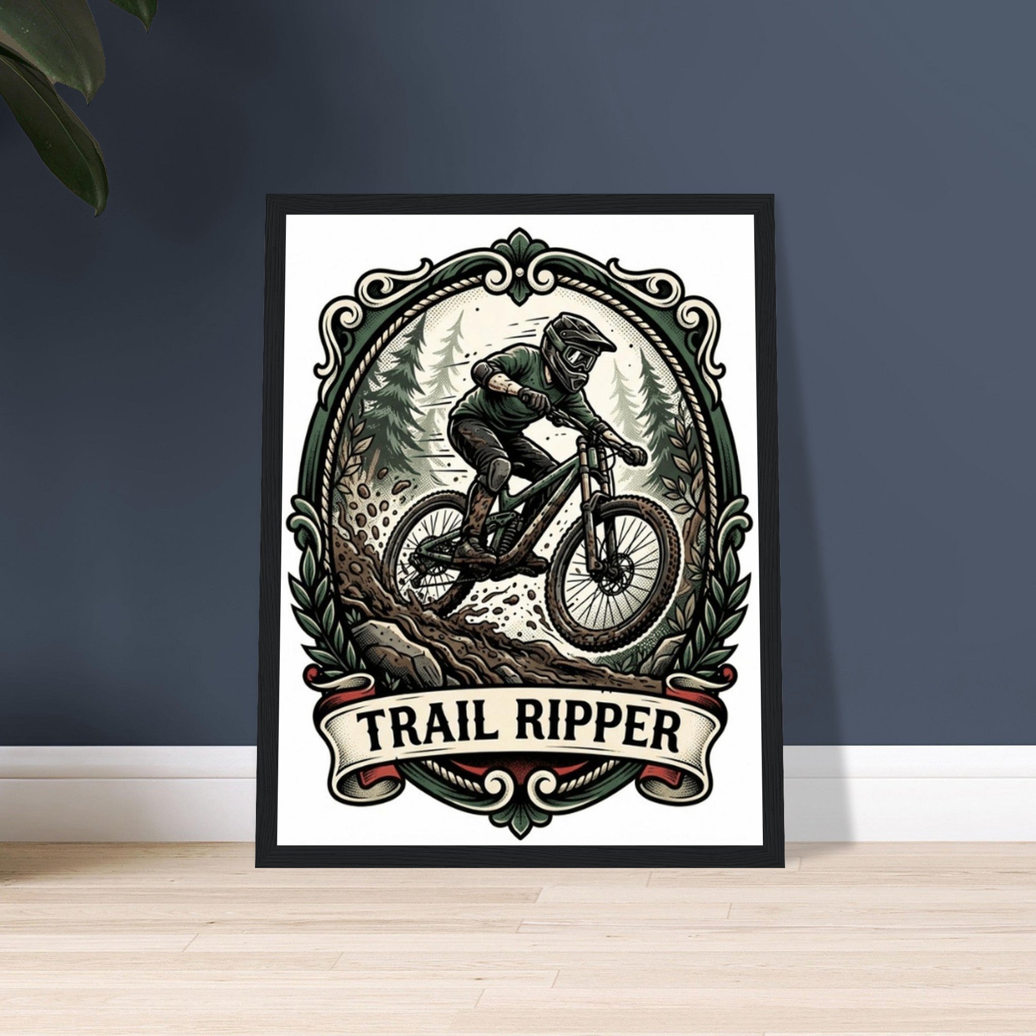 Trail Ripper Framed Print | Mountain Bike Wall Art