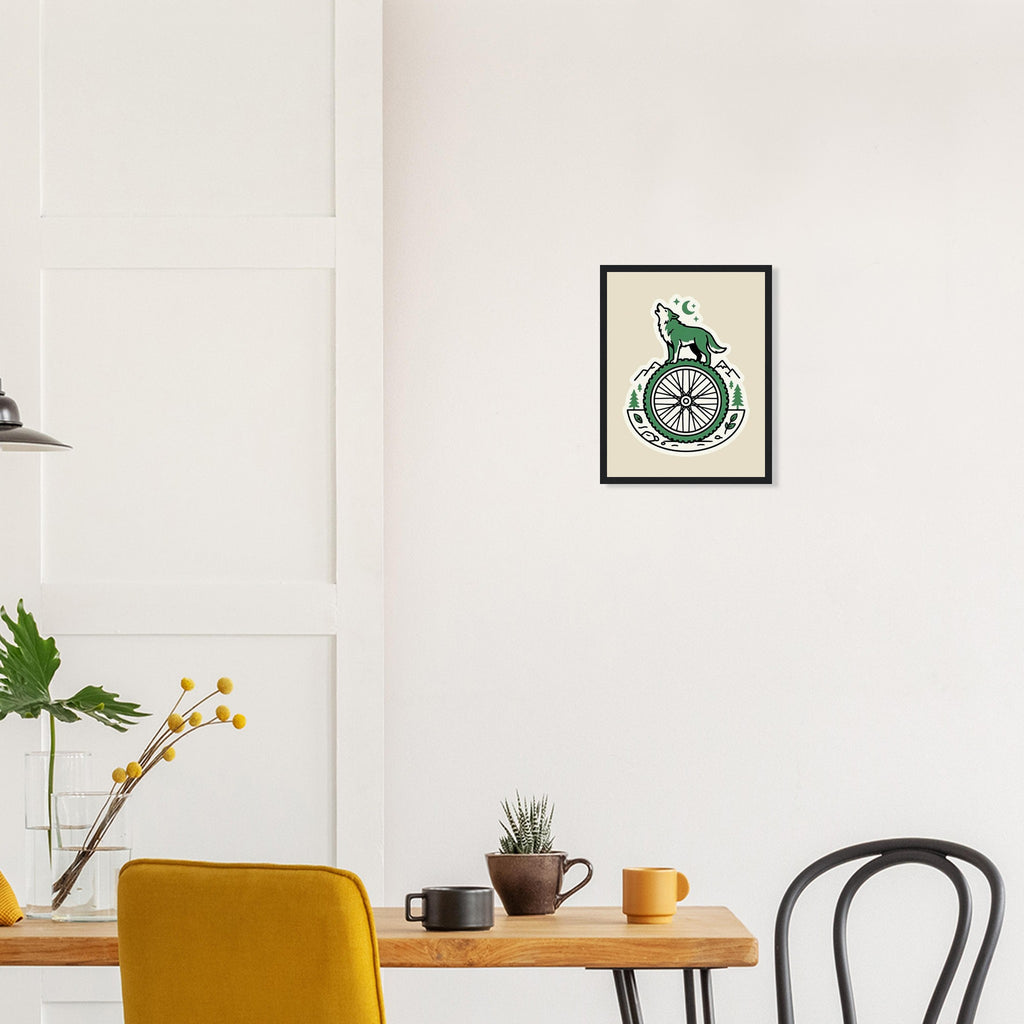 Wheel Howl Framed Print | Mountain Bike Wall Art - view 5
