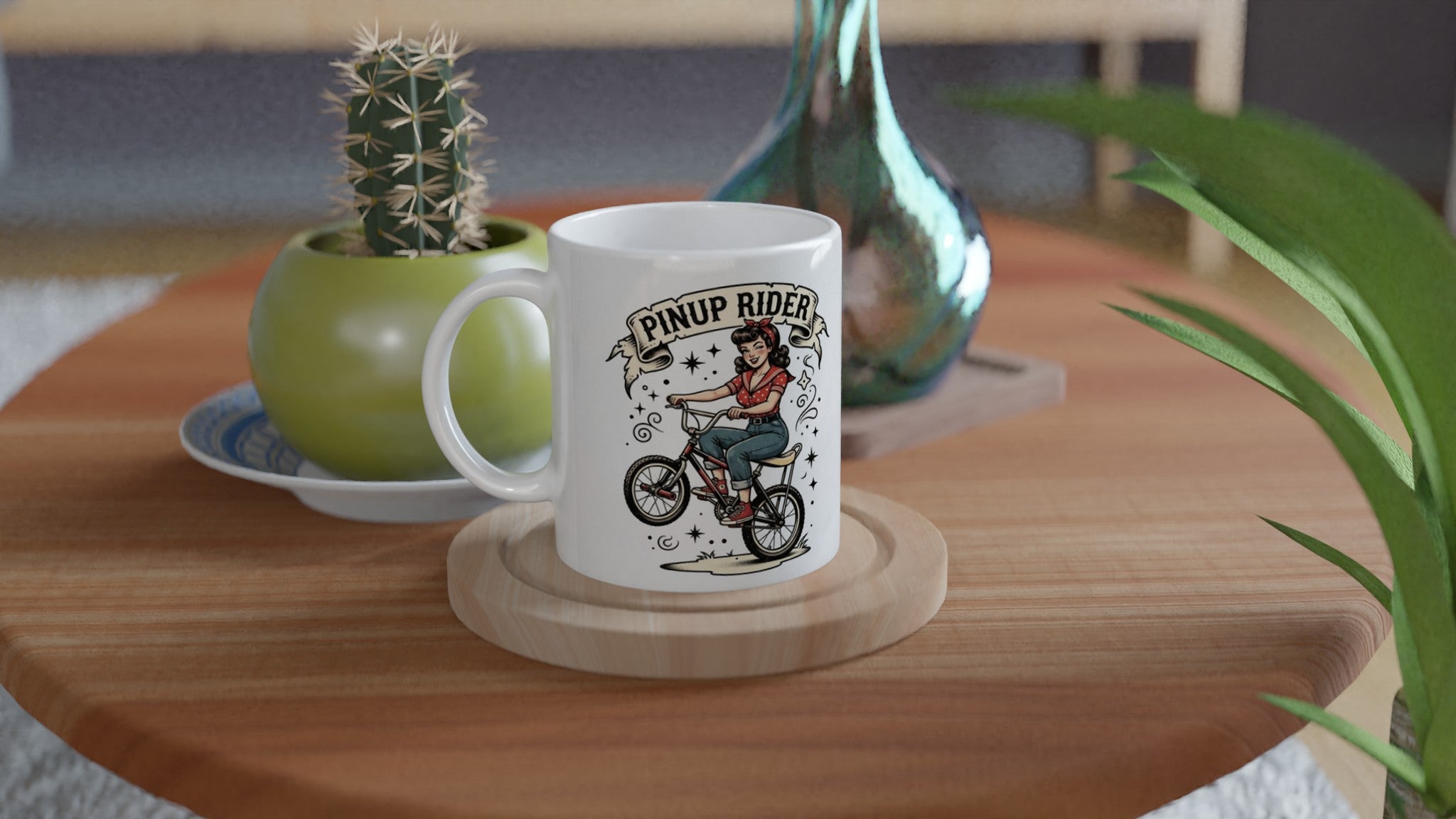 Pinup Rider MTB Mug | Mountain Biker Coffee Mug - view 4