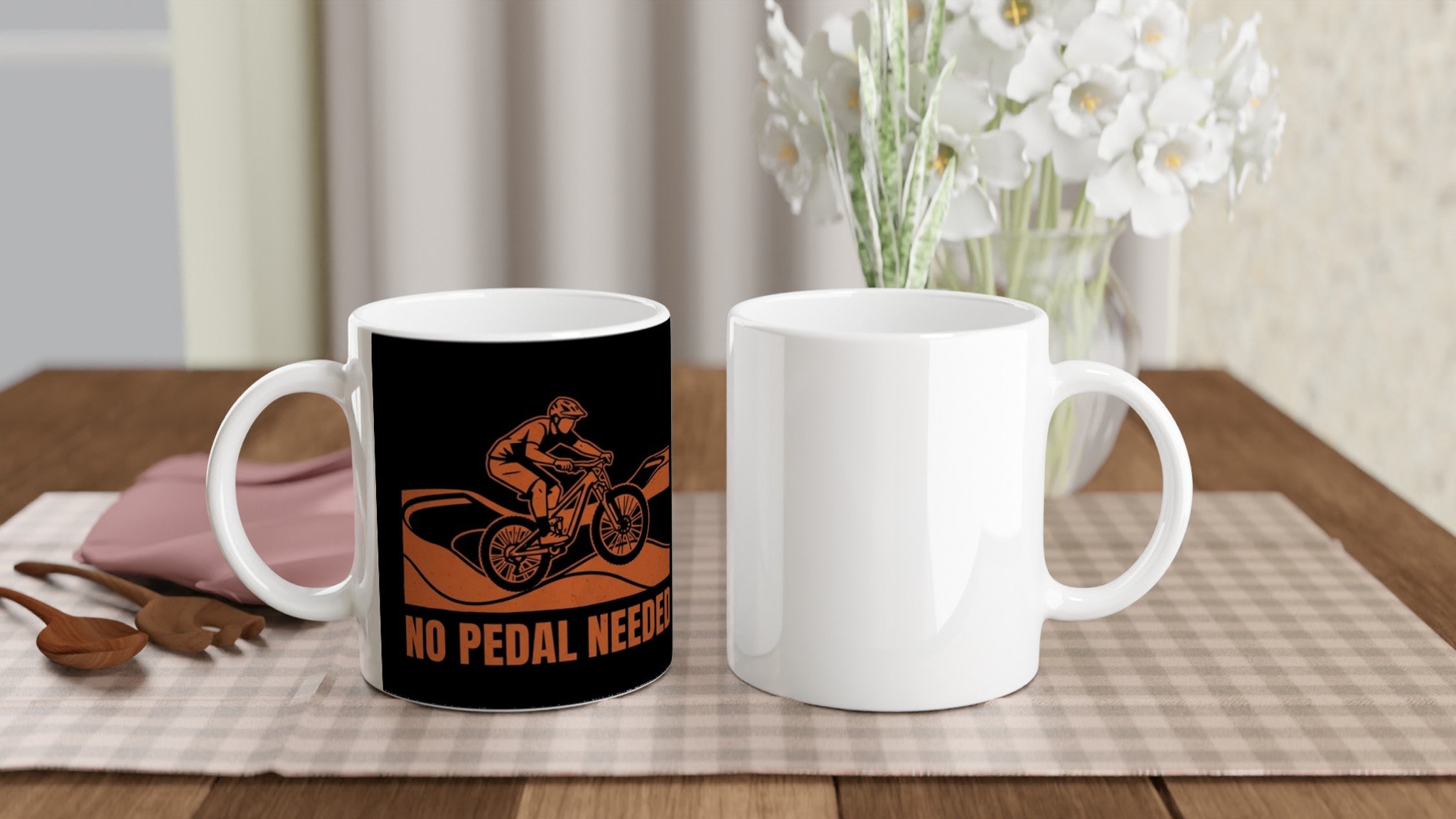 No Pedal Needed MTB Mug | Mountain Biker Coffee Mug - view 5