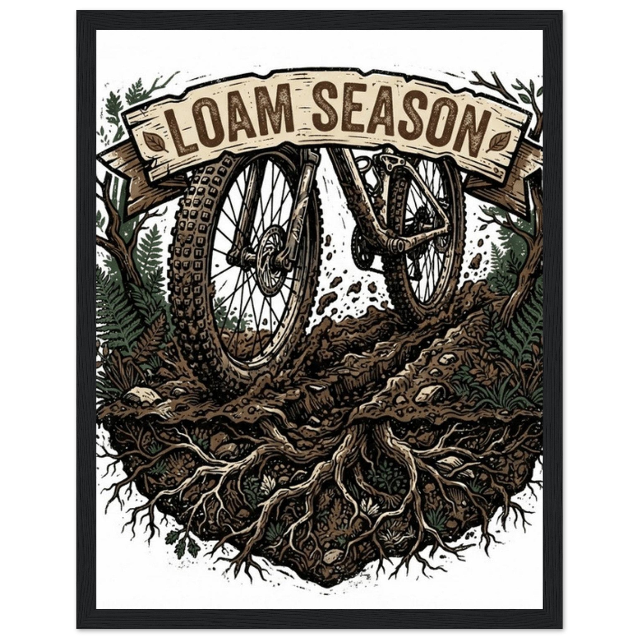Loam Season Framed Print | Mountain Bike Wall Art - view 3
