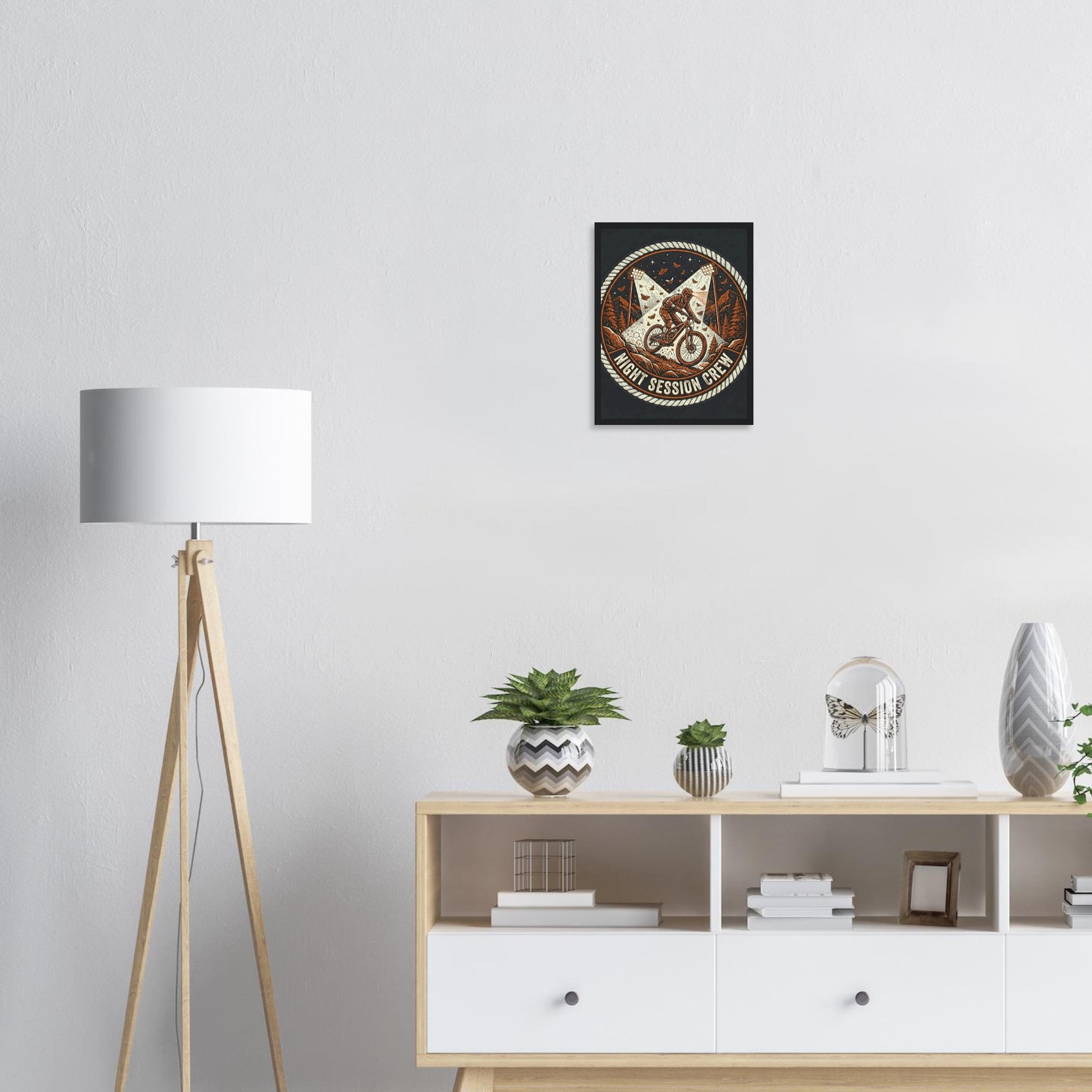 Night Session Crew Framed Print | Mountain Bike Wall Art - view 7