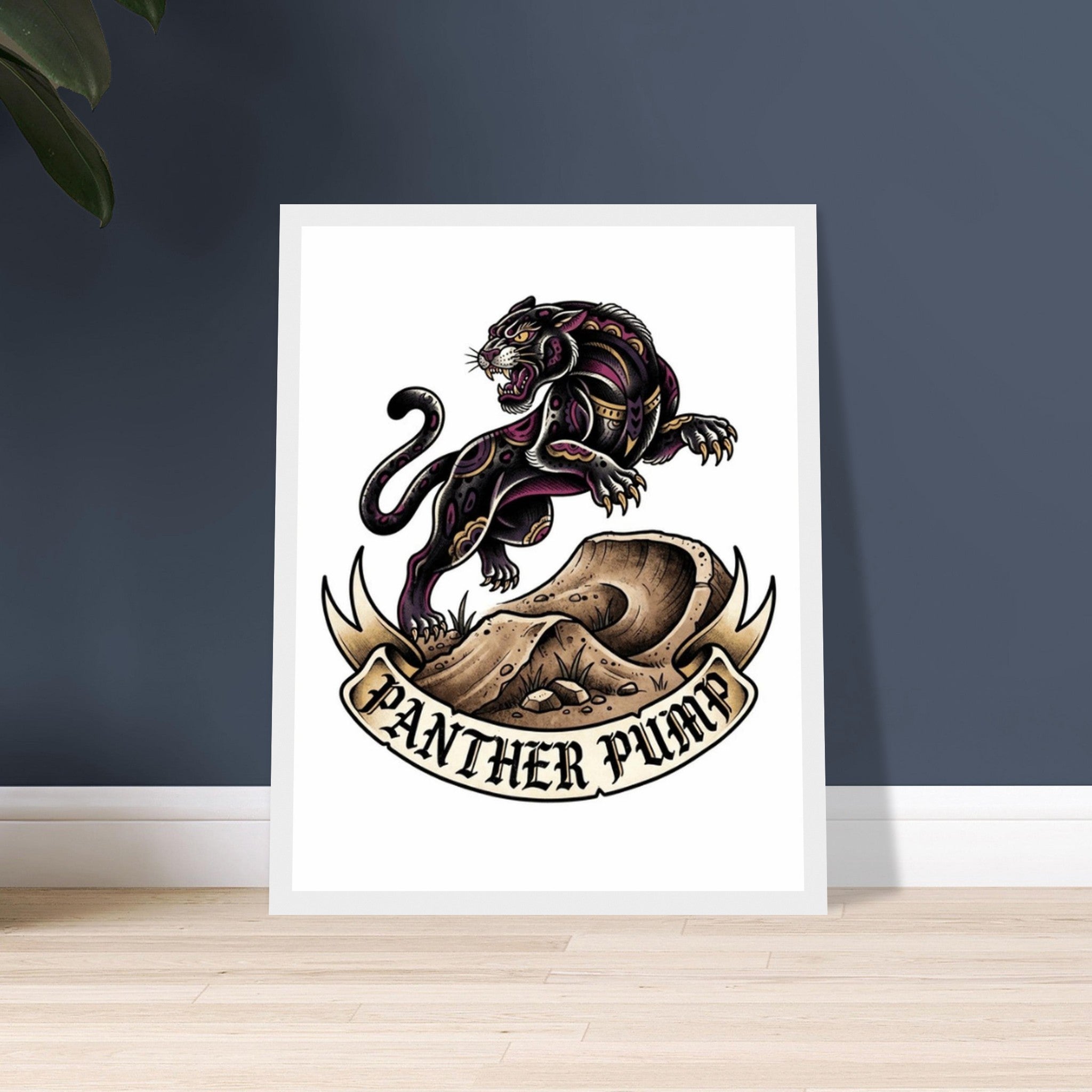 Panther Pump Framed Print | Mountain Bike Wall Art - view 2
