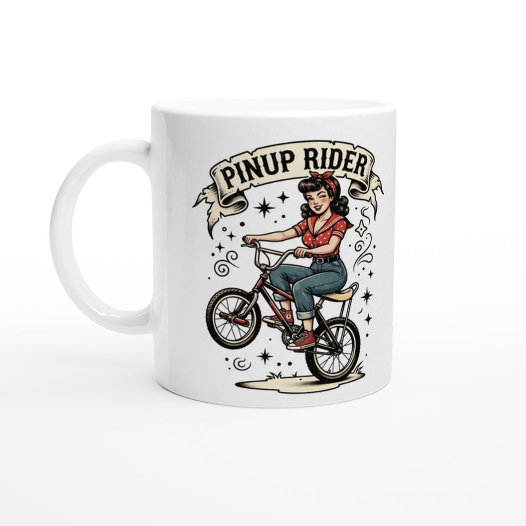 Pinup Rider MTB Mug | Mountain Biker Coffee Mug