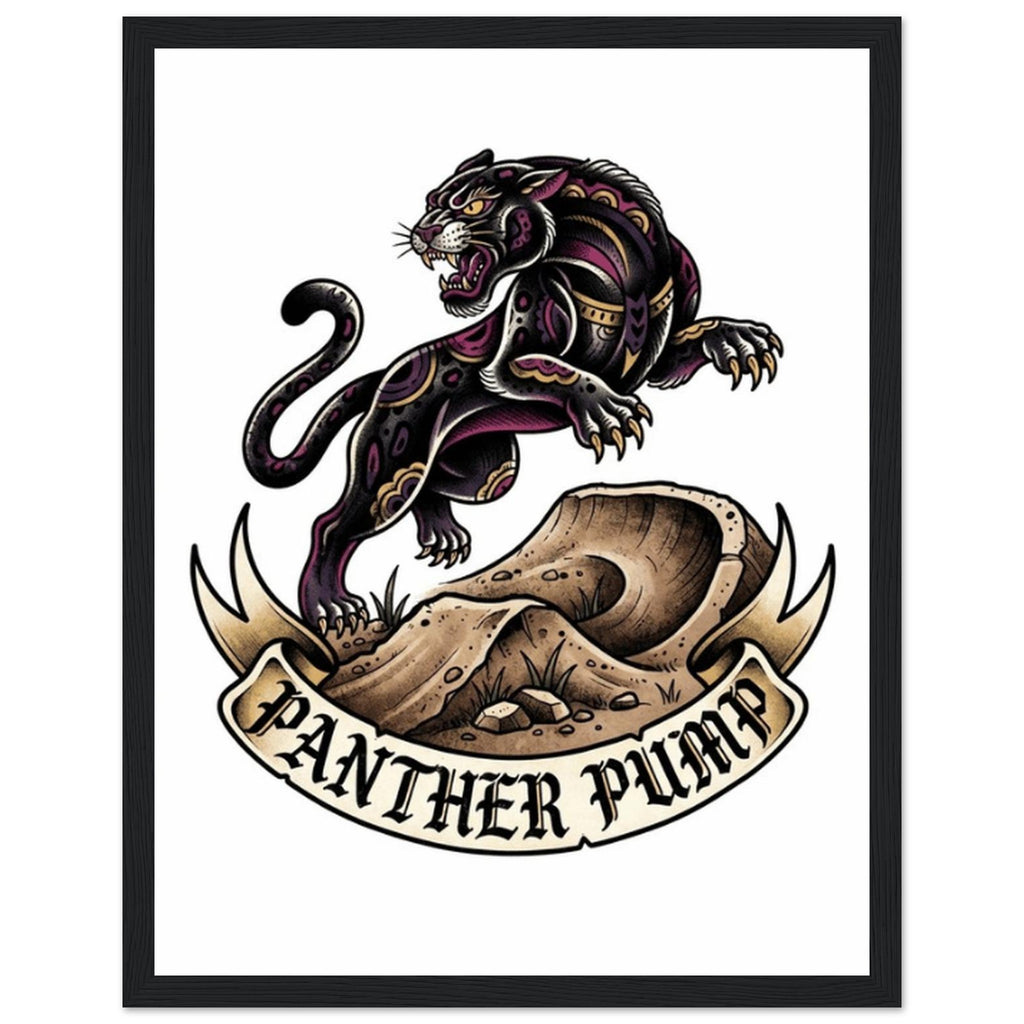 Panther Pump Framed Print | Mountain Bike Wall Art - view 3