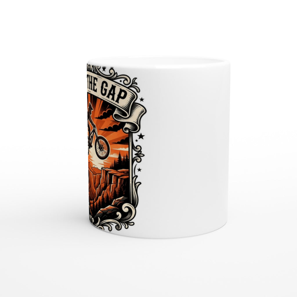 Send The Gap Orange MTB Mug | Mountain Biker Coffee Mug - view 2
