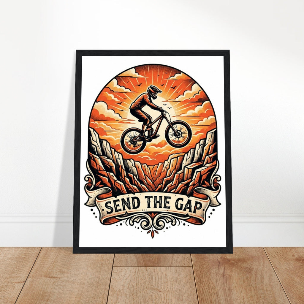 Send The Gap Framed Print | Mountain Bike Wall Art