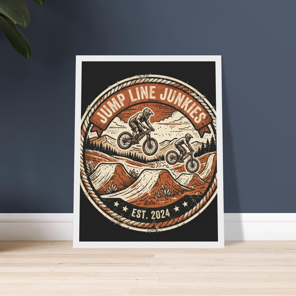 Jump Line Junkies Framed Print | Mountain Bike Wall Art - view 2