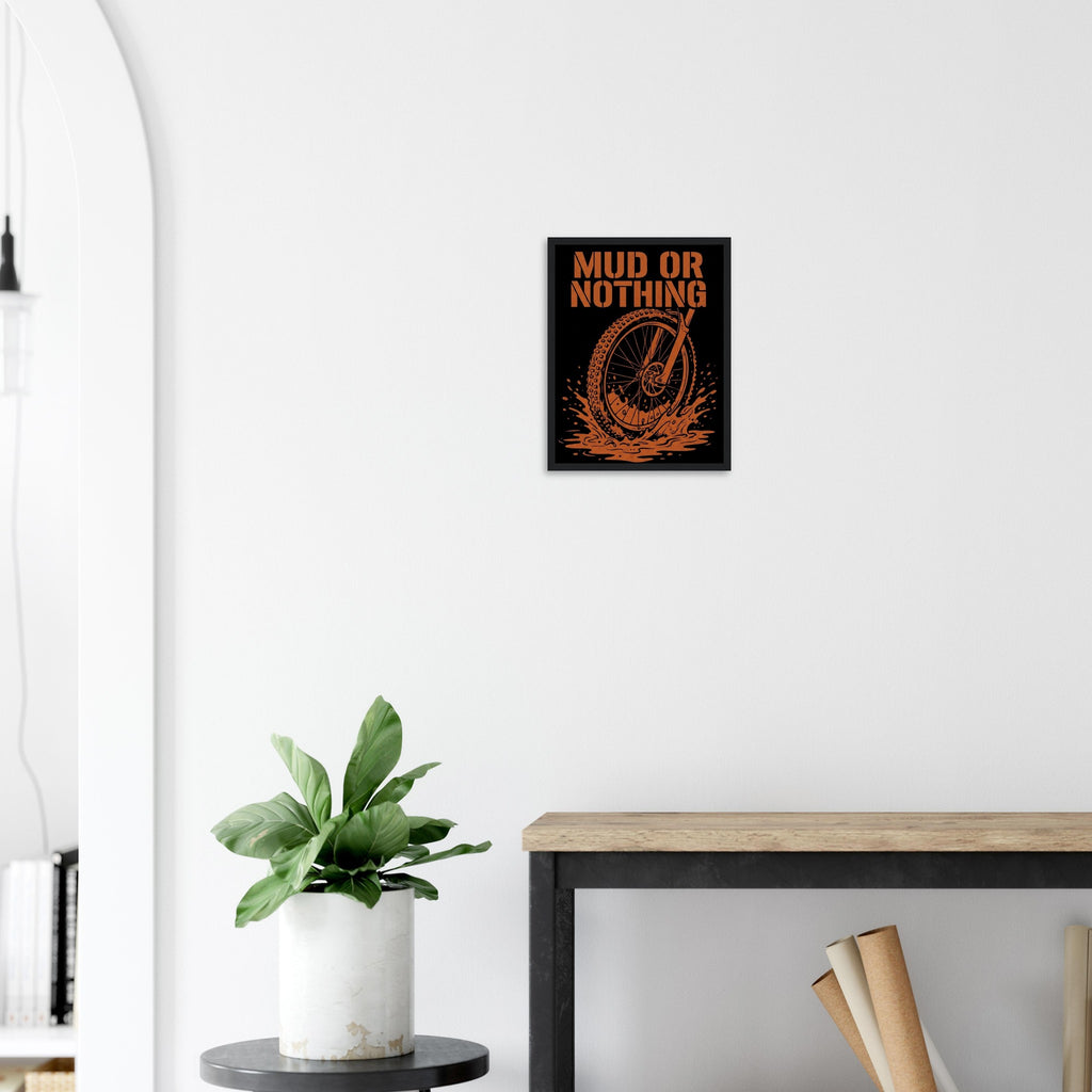 Mud Or Nothing Framed Print | Mountain Bike Wall Art - view 2