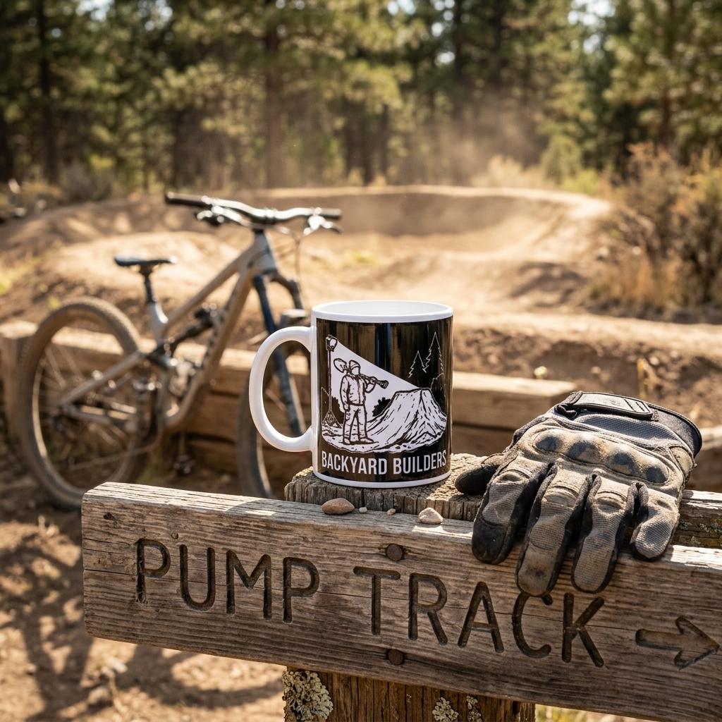 Backyard Builders MTB Mug | Mountain Biker Coffee Mug