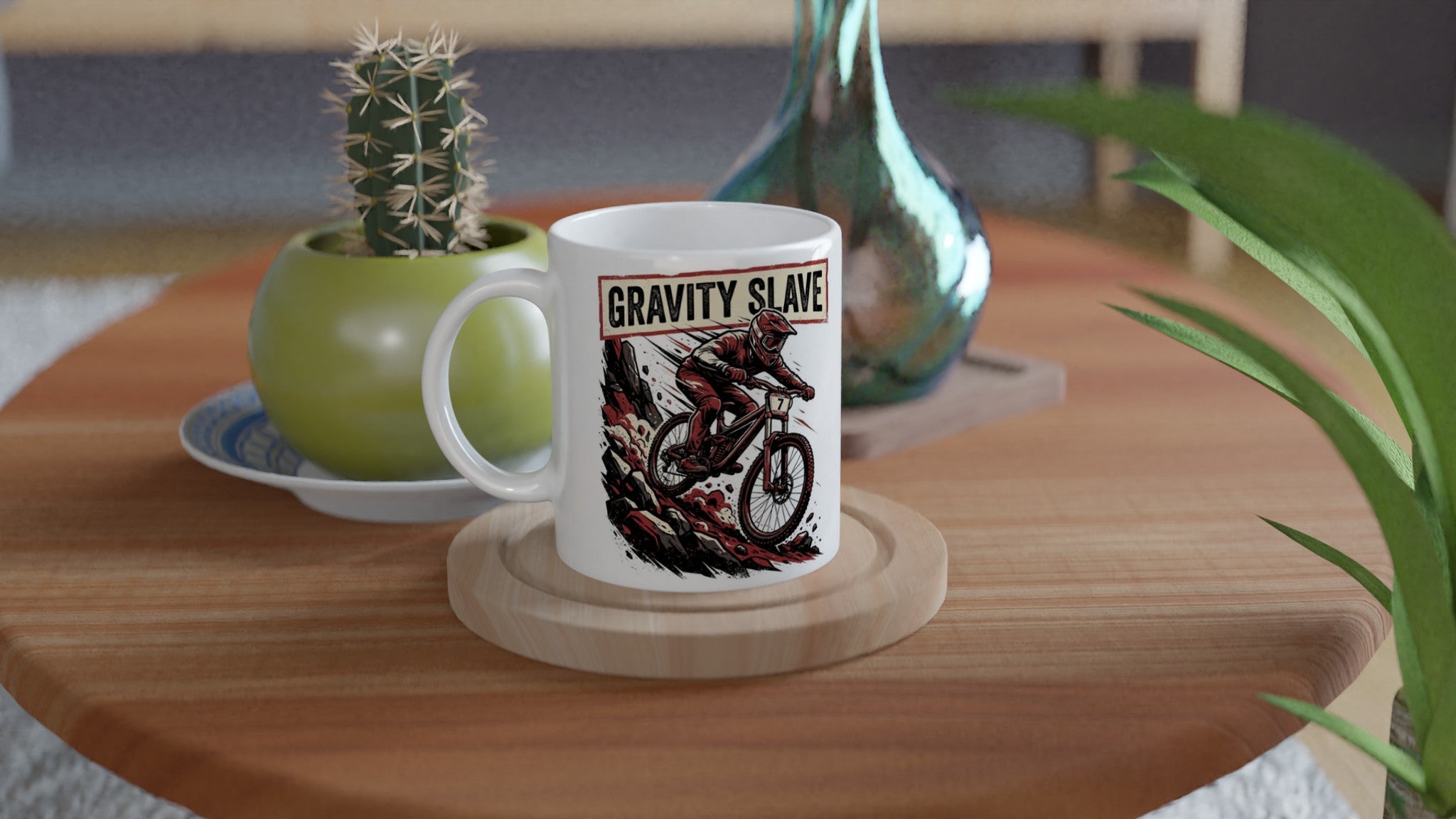 Gravity Slave MTB Mug | Mountain Biker Coffee Mug - view 4