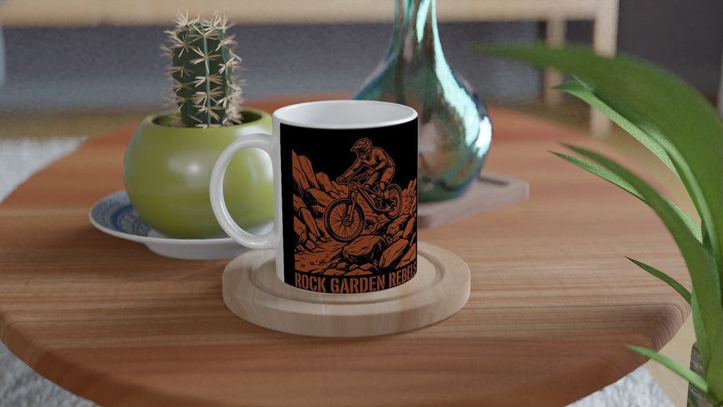 Rock Garden Rebels Rust MTB Mug | Mountain Biker Coffee Mug - view 4