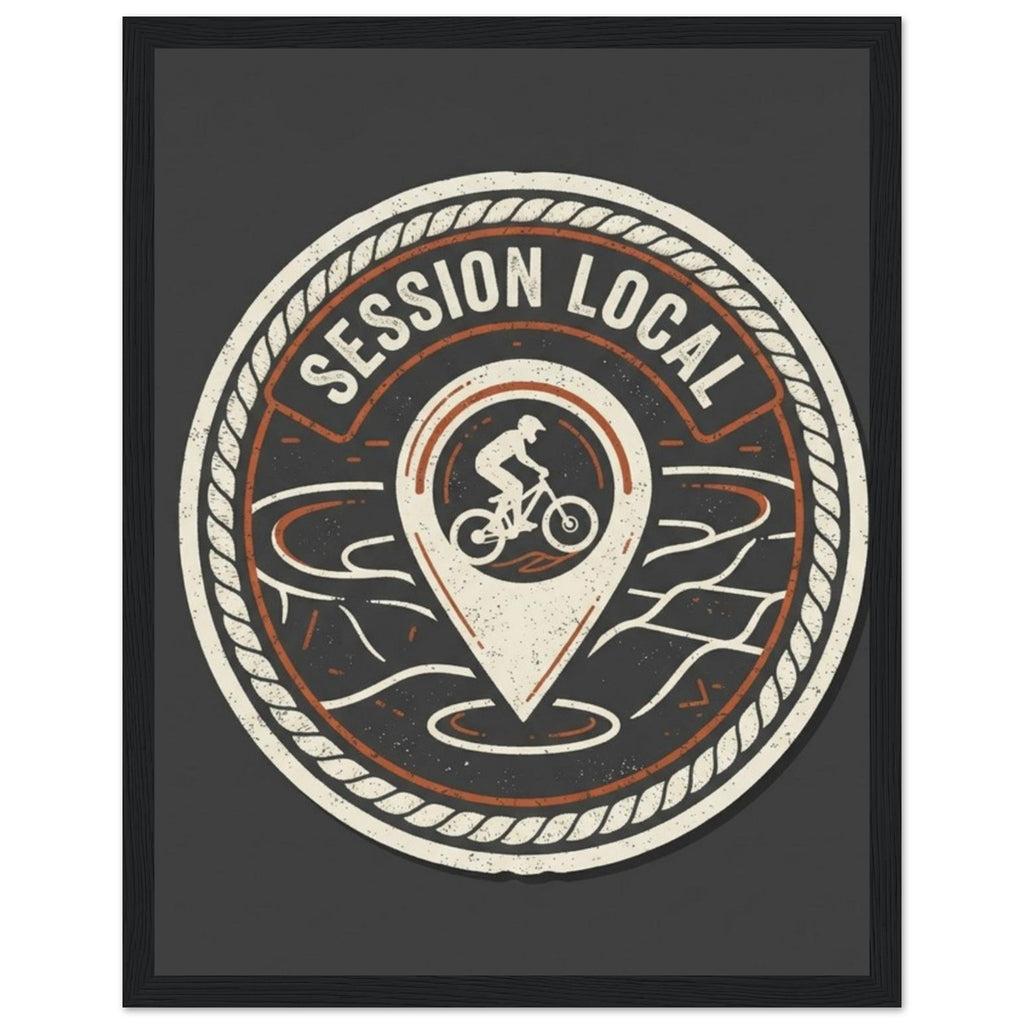 Session Local Framed Print | Mountain Bike Wall Art - view 3