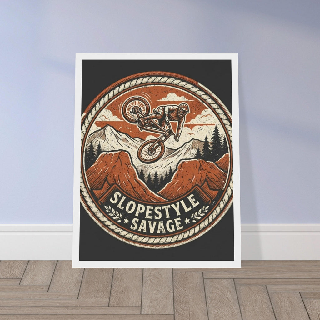Slopestyle Savage Jump Framed Print | Mountain Bike Wall Art - view 2