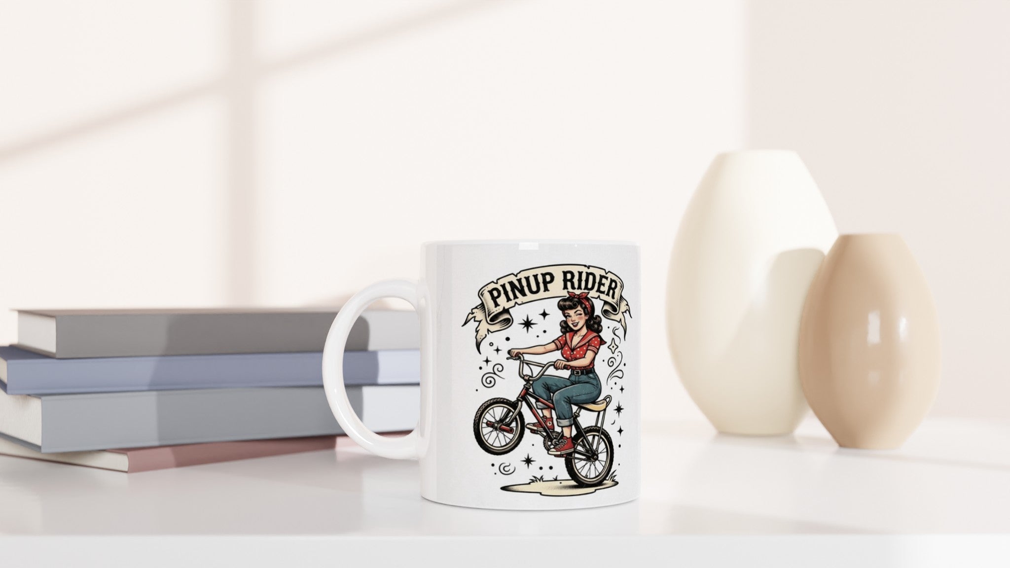 Pinup Rider MTB Mug | Mountain Biker Coffee Mug - view 6