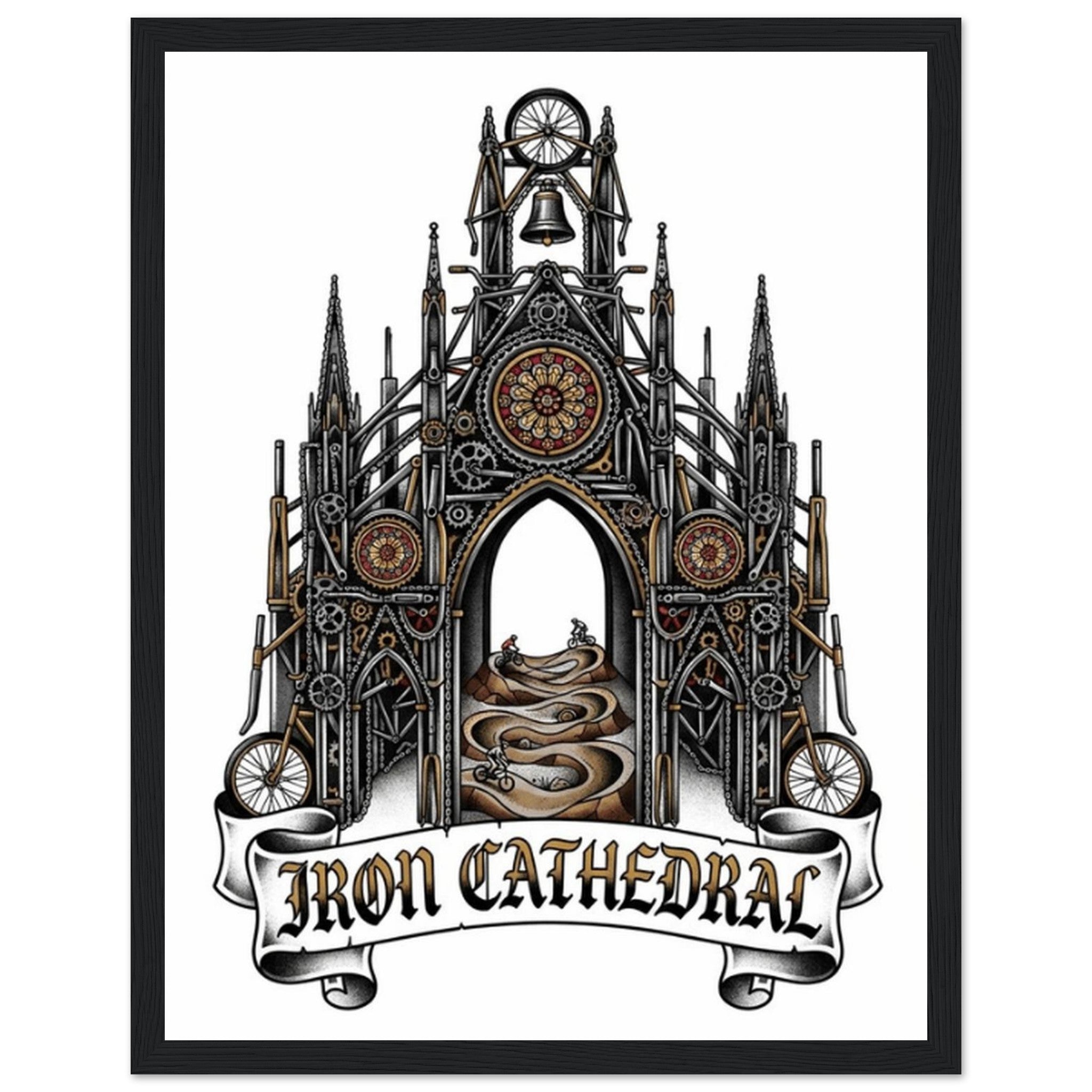 Iron Cathedral Framed Print | Mountain Bike Wall Art - view 3