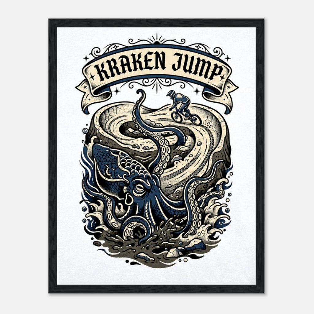 Kraken Jump Framed Print | Mountain Bike Wall Art - view 11