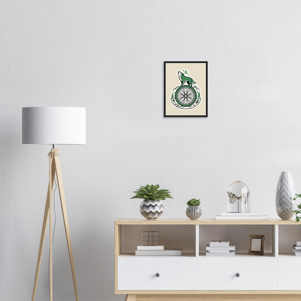 Wheel Howl Framed Print | Mountain Bike Wall Art - view 2