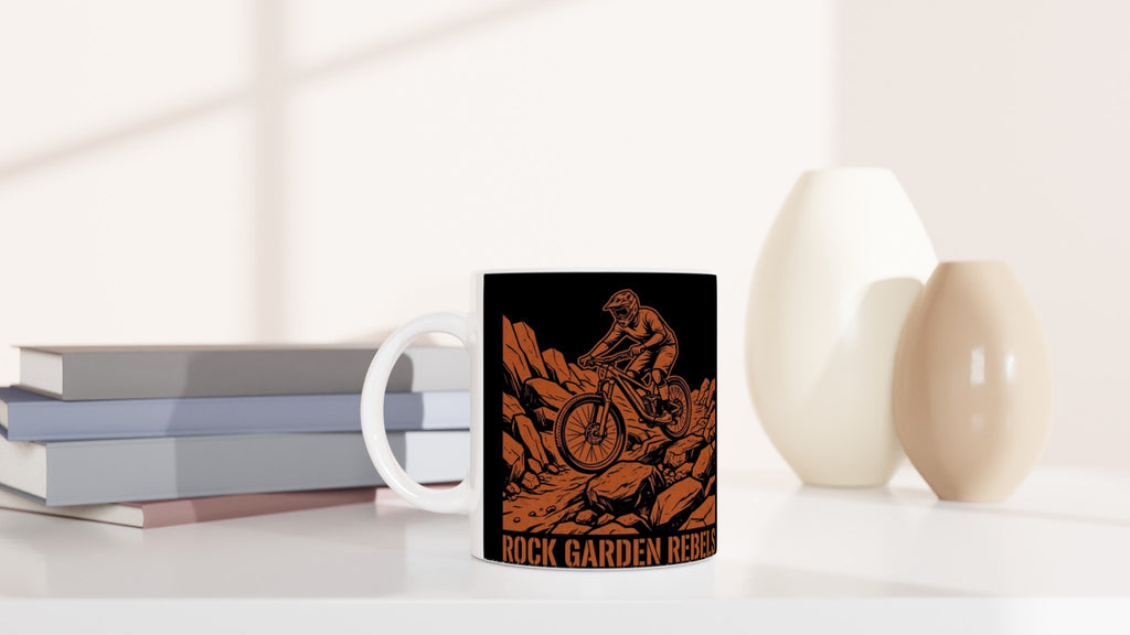 Rock Garden Rebels Rust MTB Mug | Mountain Biker Coffee Mug - view 6