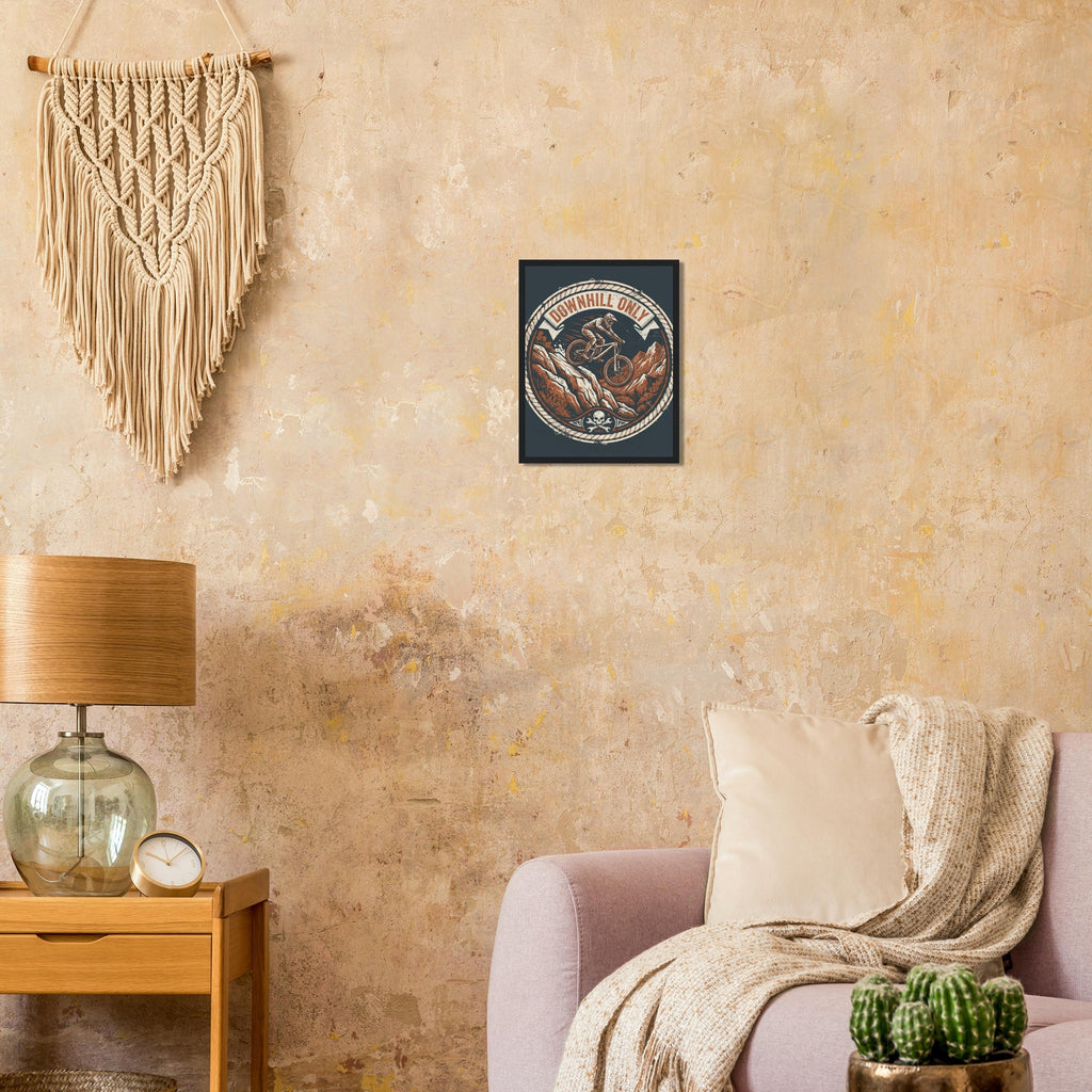 Downhill Only Framed Print | Mountain Bike Wall Art - view 8