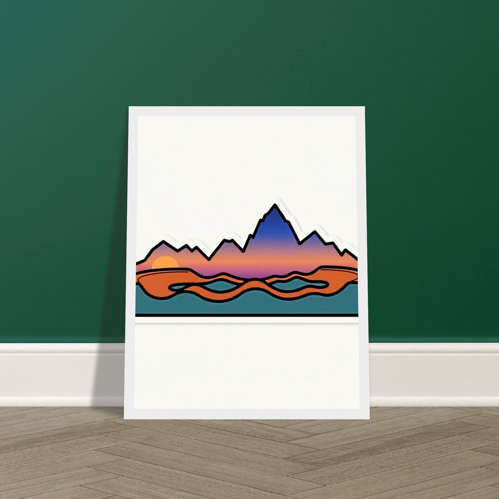 Sunset Ridge Framed Print | Mountain Bike Wall Art - view 2
