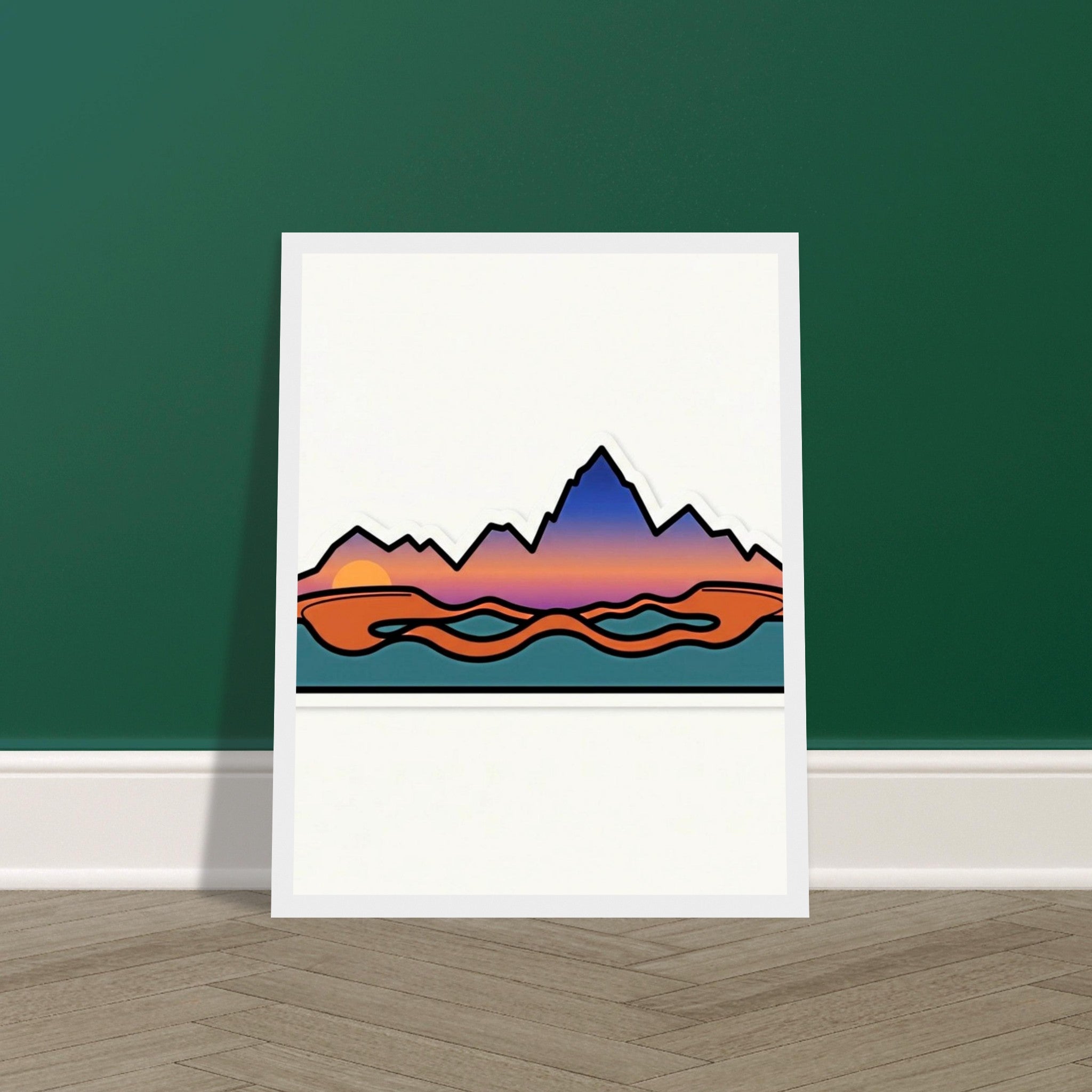 Sunset Ridge Framed Print | Mountain Bike Wall Art - view 2