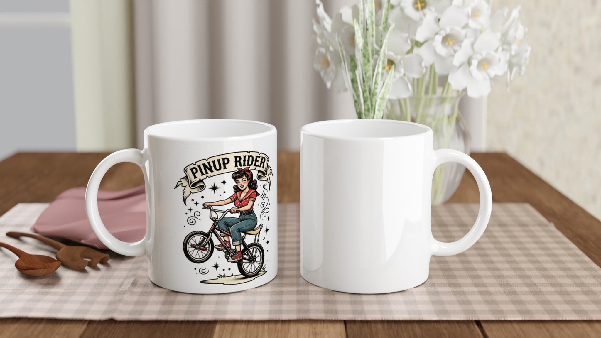Pinup Rider MTB Mug | Mountain Biker Coffee Mug - view 5
