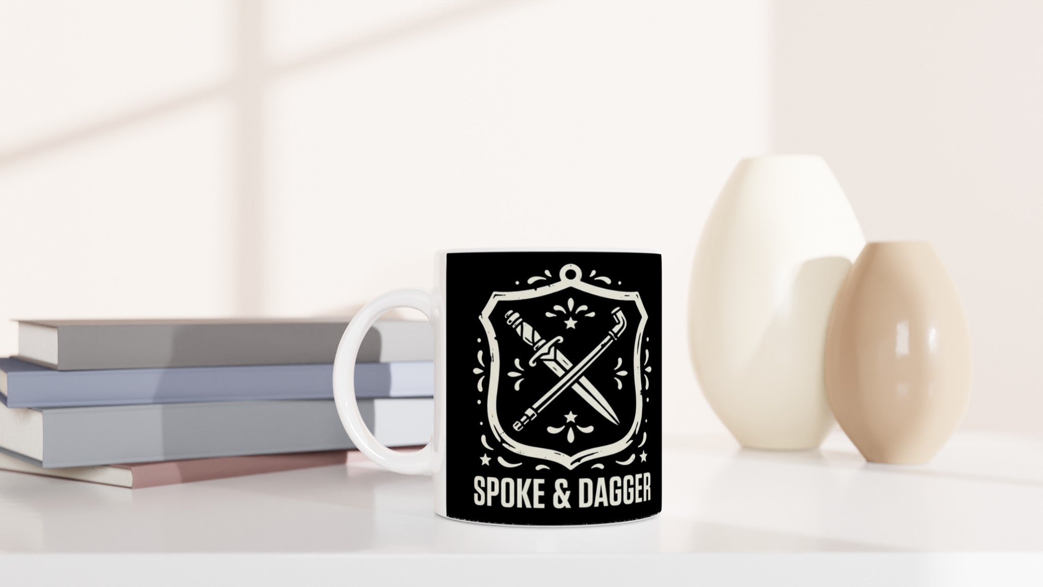 Spoke & Dagger Shield MTB Mug | Mountain Biker Coffee Mug - view 6