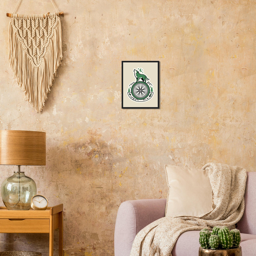 Wheel Howl Framed Print | Mountain Bike Wall Art - view 4