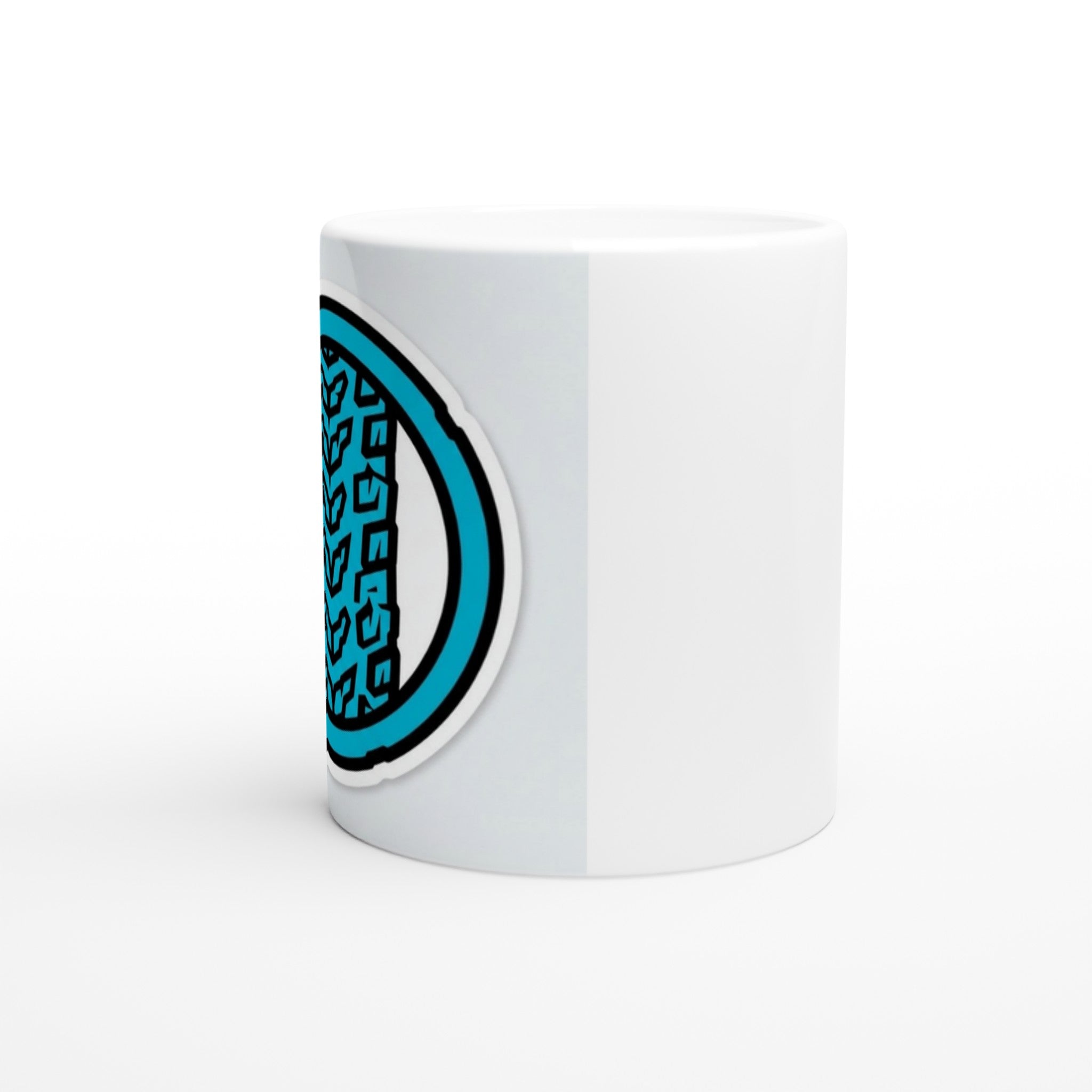 Blue Tread MTB Mug | Mountain Biker Coffee Mug - view 2