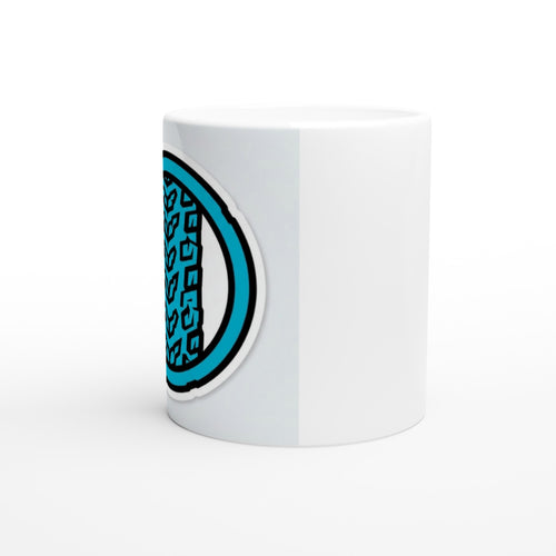 Blue Tread MTB Mug | Mountain Biker Coffee Mug - view 2