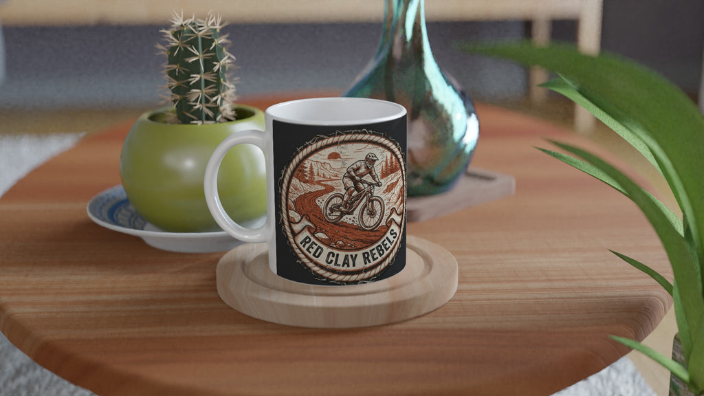 Red Clay Rebels MTB Mug | Mountain Biker Coffee Mug - view 4