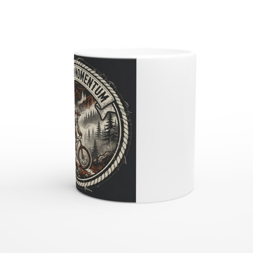 Mist And Momentum Mountain MTB Mug | Mountain Biker Coffee Mug - view 2