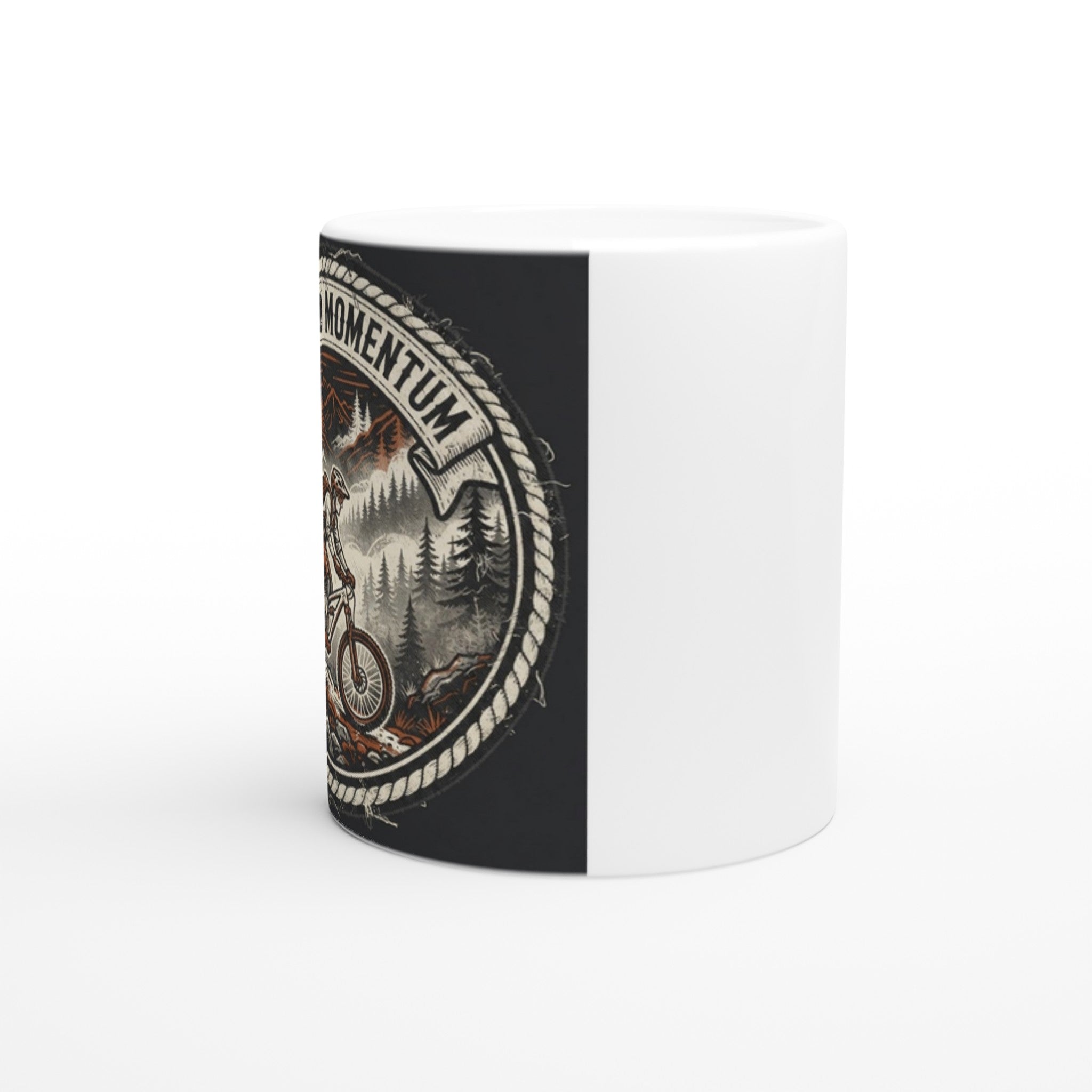 Mist And Momentum Mountain MTB Mug | Mountain Biker Coffee Mug - view 2