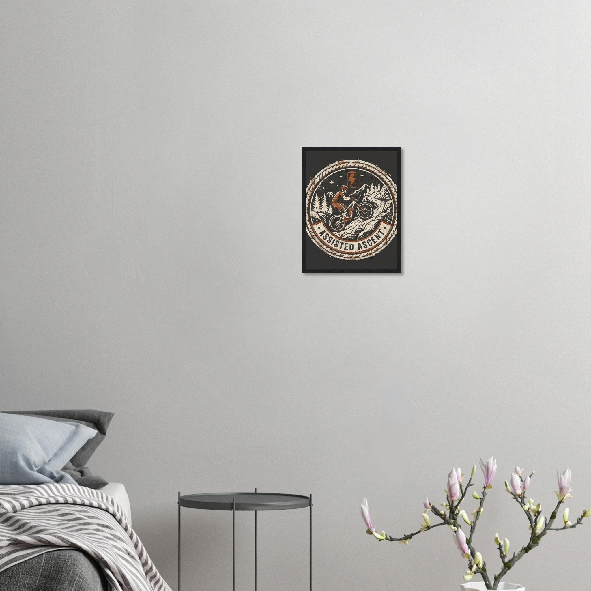 Assisted Ascent Framed Print | Mountain Bike Wall Art - view 5