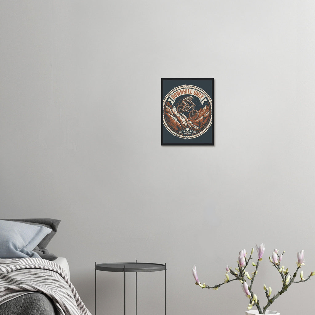 Downhill Only Framed Print | Mountain Bike Wall Art - view 5