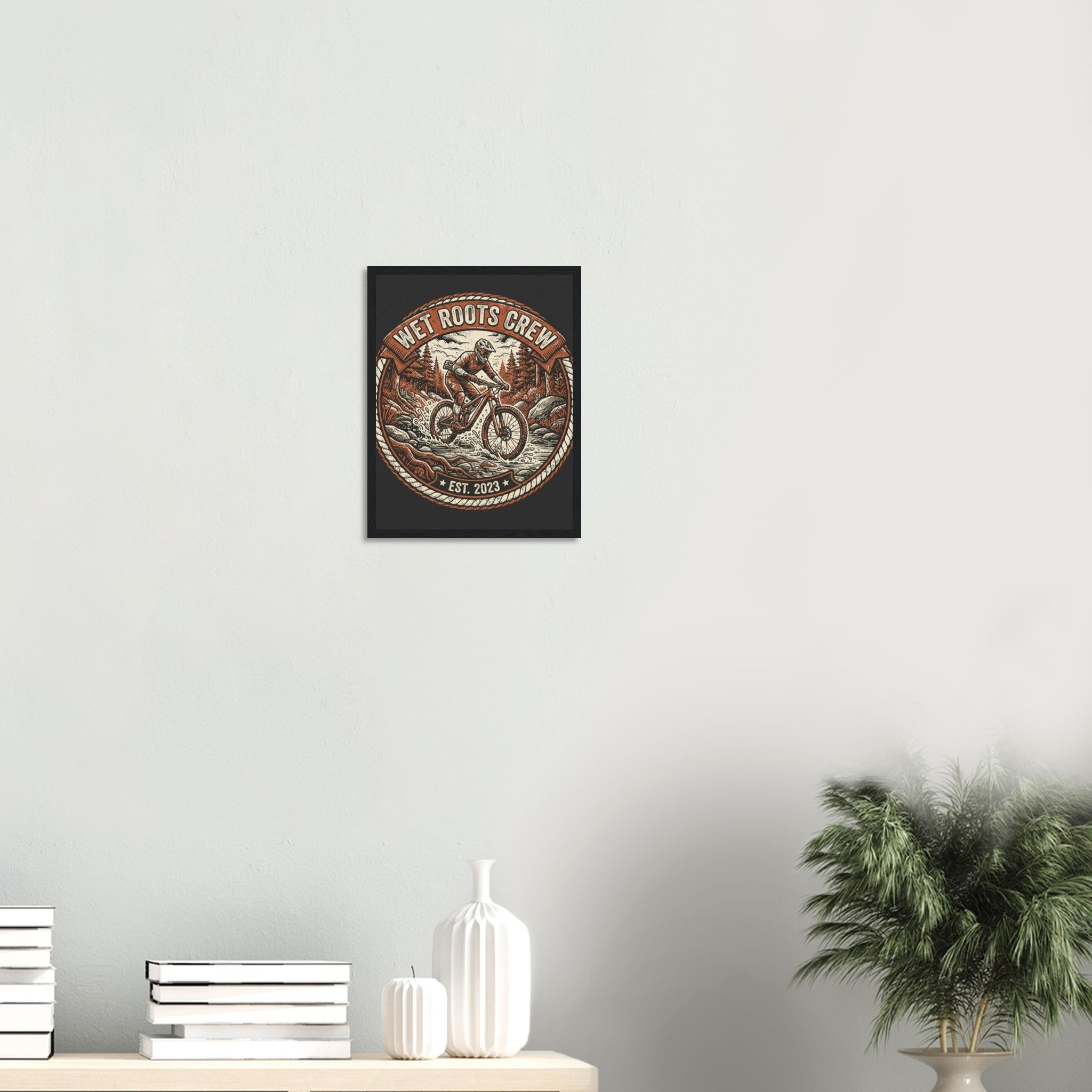 Wet Roots Crew Framed Print | Mountain Bike Wall Art - view 8