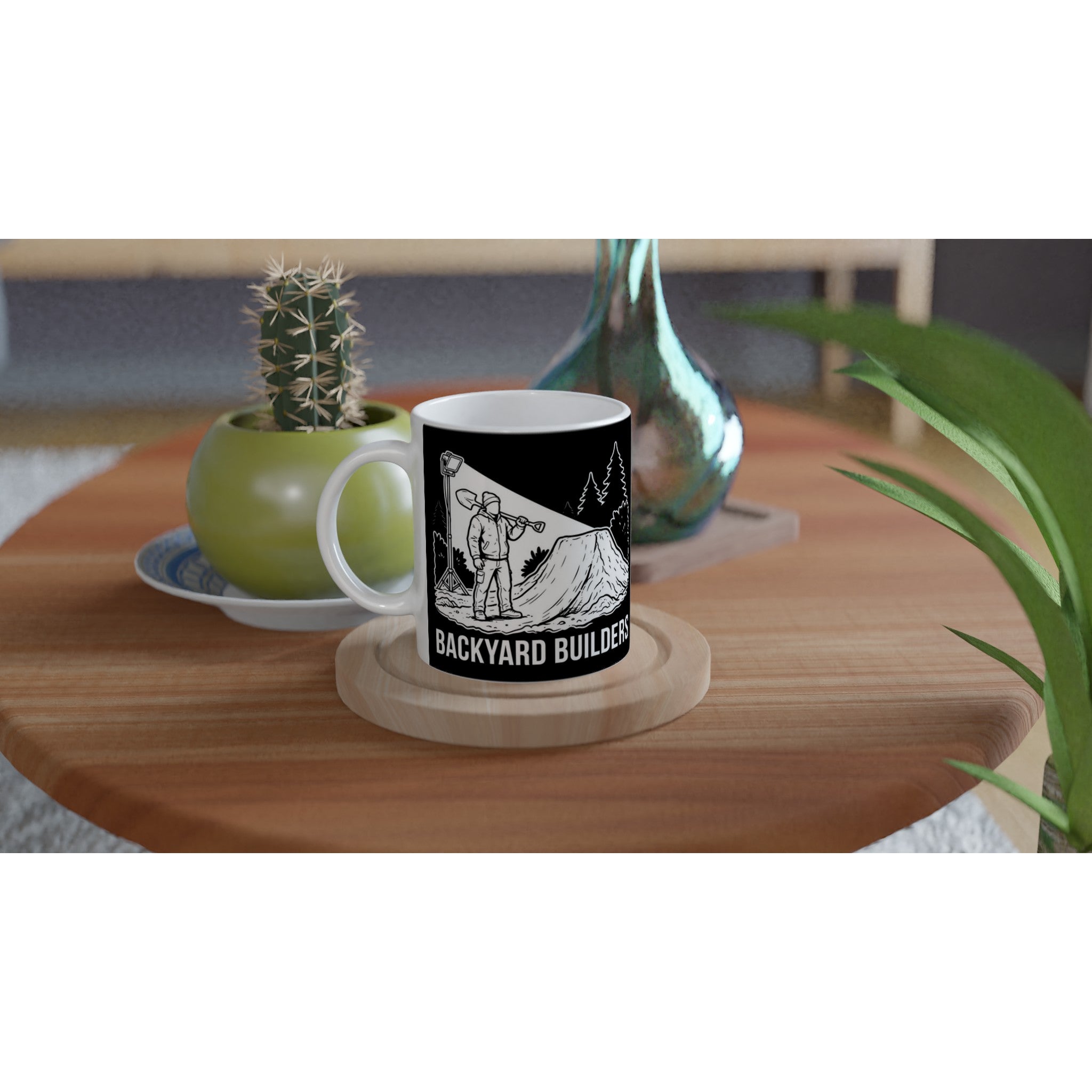Backyard Builders MTB Mug | Mountain Biker Coffee Mug - view 6